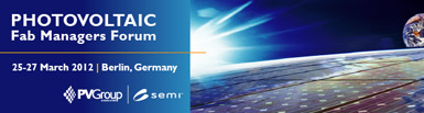 Photovoltaic Fab Managers Forum 2012